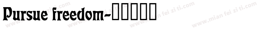 Pursue freedom字体转换